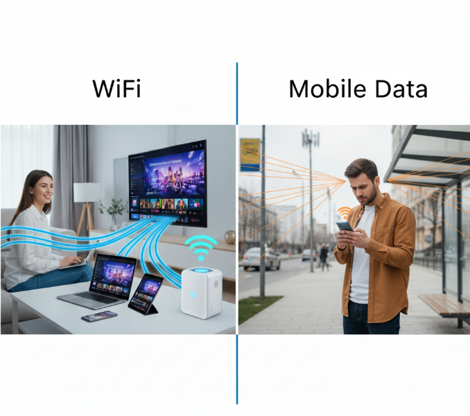 WiFi vs Mobile Data