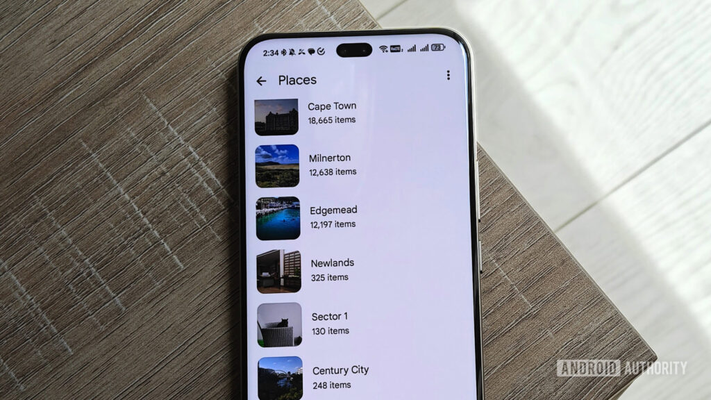 location albums in google photos