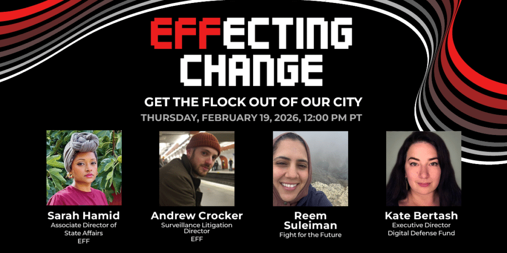 EFFecting Change: Get the Flock Out of Our City