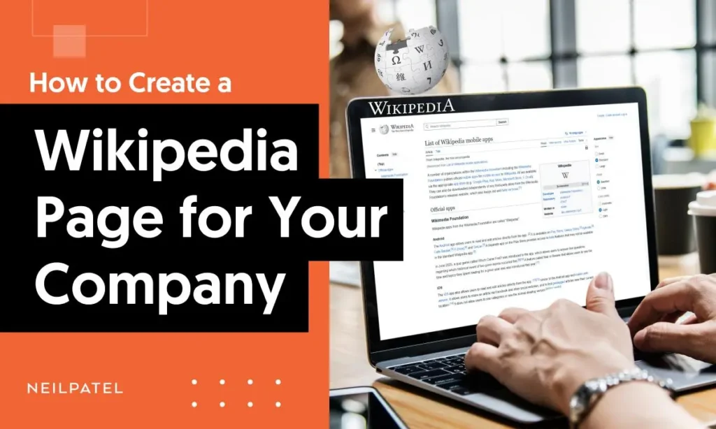 A graphic that says How To Create A Wikipedia Page For Your Company