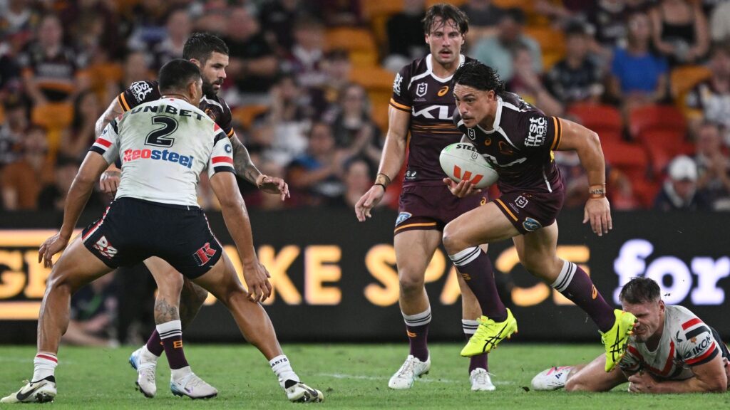 How to watch NRL 2026: Free Streams, TV Channels, Preview Kotoni Staggs of the Brisbane Broncos runs with the ball during an NRL match.