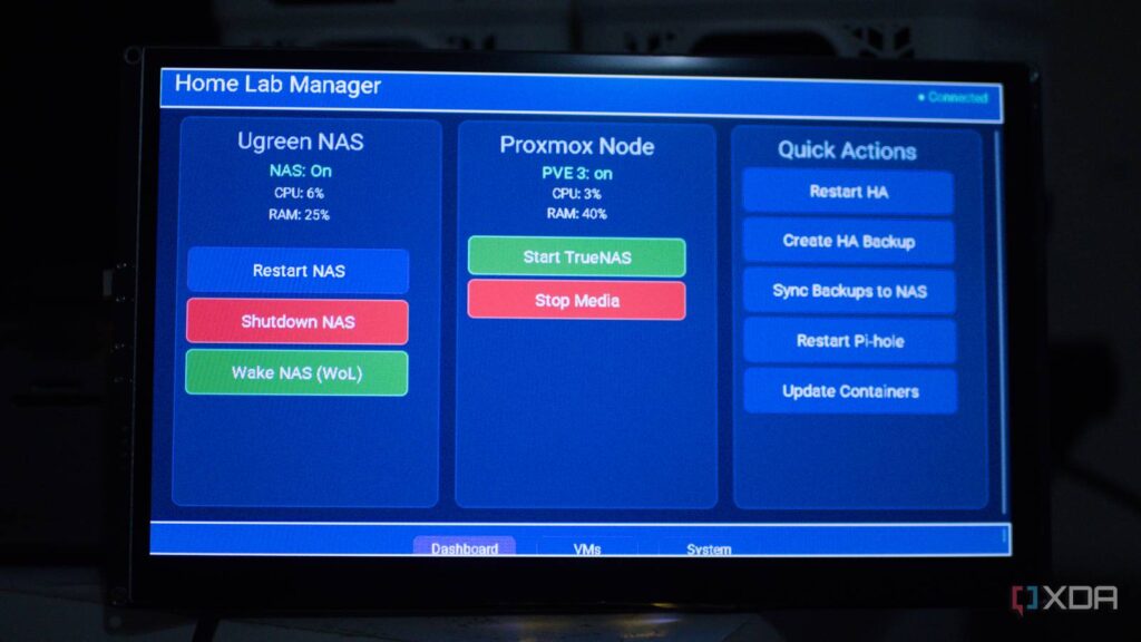 I built a $60 ESP32 touchscreen so I could stop managing my home lab from a browser