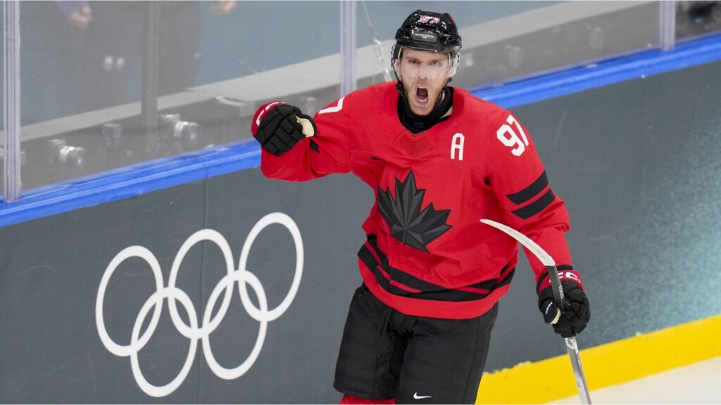 Men’s Ice Hockey Final at Winter Olympics 2026 Free Streams: USA vs Canada Connor McDavid of Canada celebrates in front of the Olympic Rings after scoring a goal during a 2026 Winter Olympics Ice Hockey match in Milan, Italy.