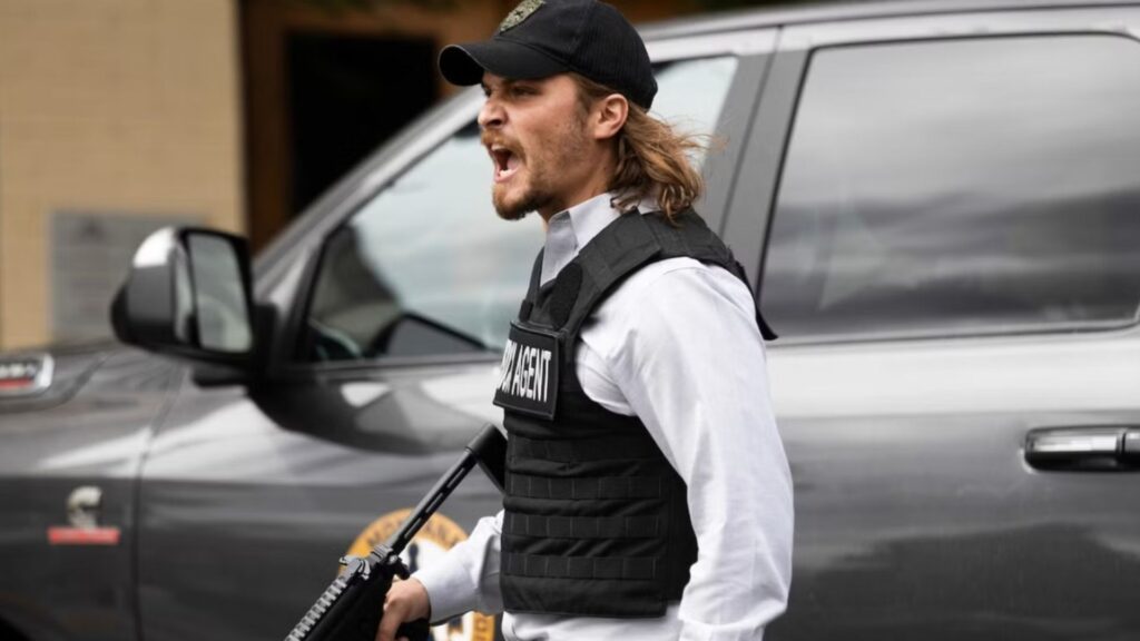 What is the release date for Marshals: A Yellowstone Story episode 1 on Paramount+? Kayce Dutton shouts while holding a gun