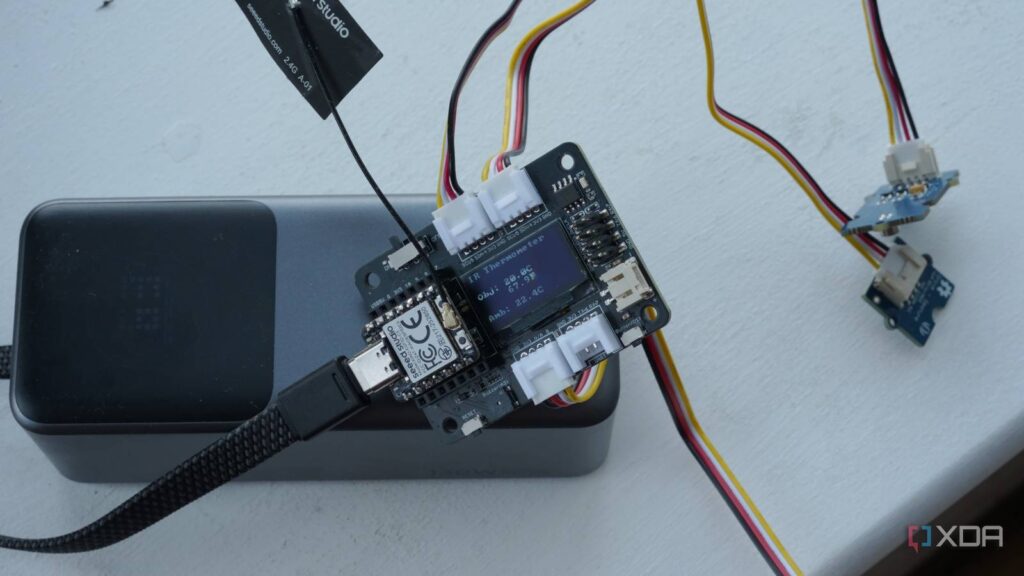 I built a gesture-controlled desk buddy with an $8 ESP32 and Grove sensors