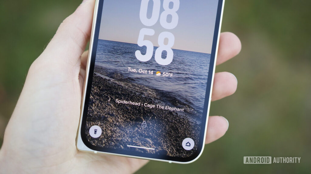 Now Playing running on the Google Pixel 10 Pro Fold cover screen.