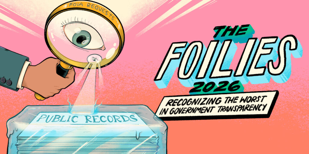 The Foilies 2026 | Electronic Frontier Foundation A magnifying glass melts an ice block containing public records