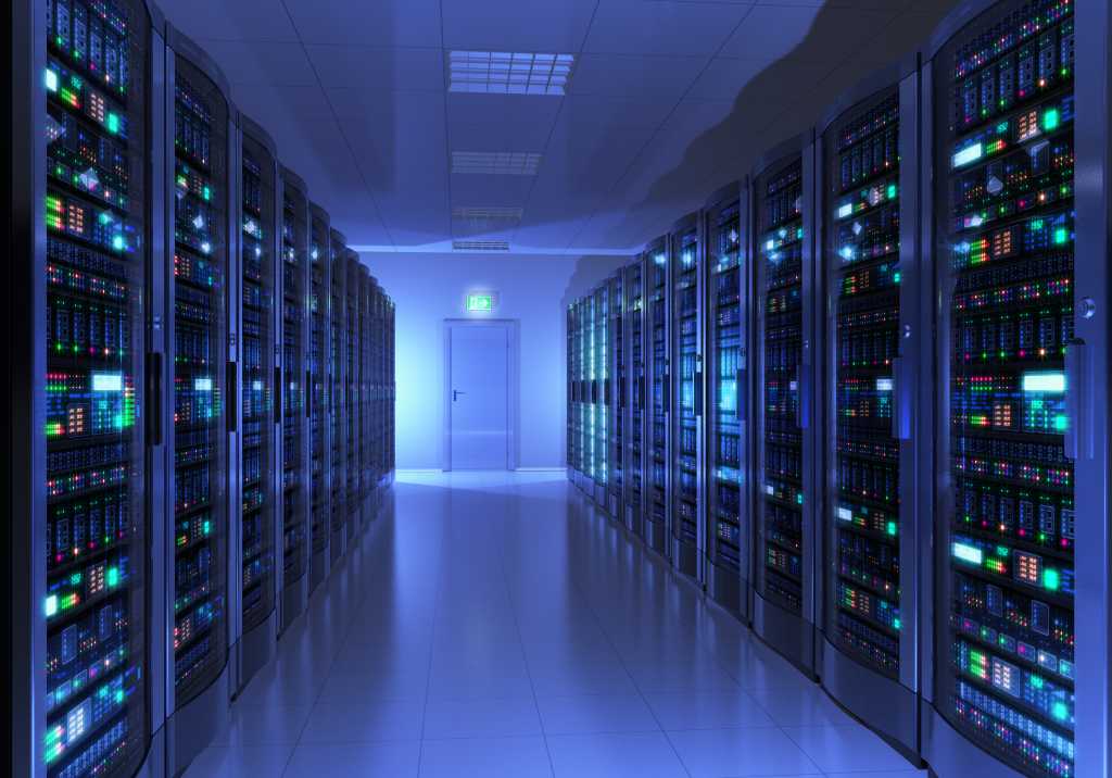 War in Middle East raises concerns about physical data center security Modern interior of server room in datacenter