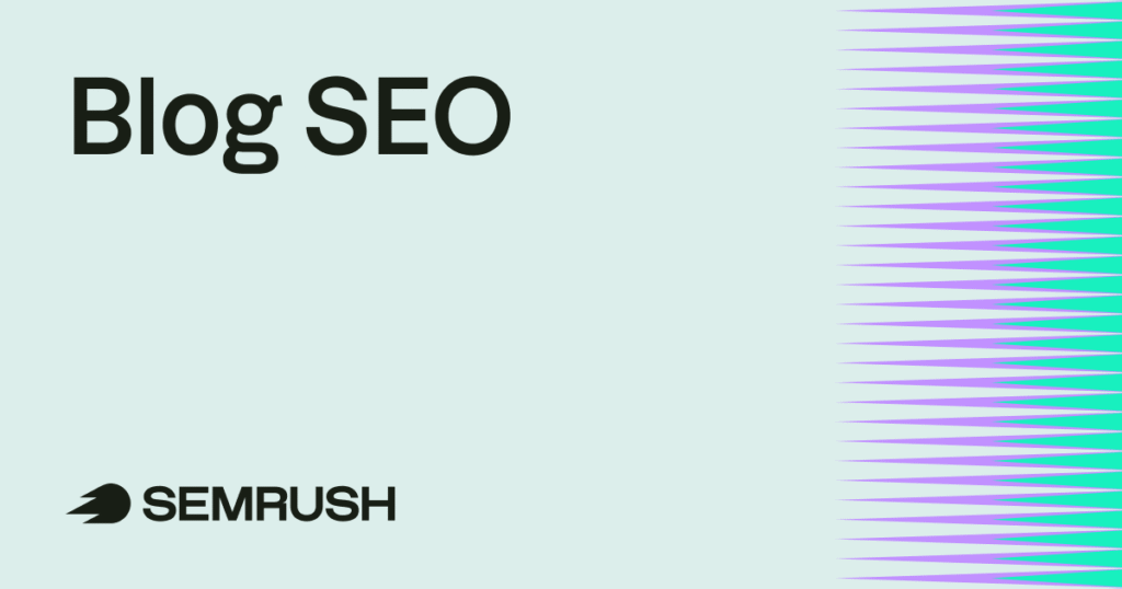 Domain Overview for Semrush's blog showing metrics like AI visibility, mentions, authority score, organic traffic, and keywords.