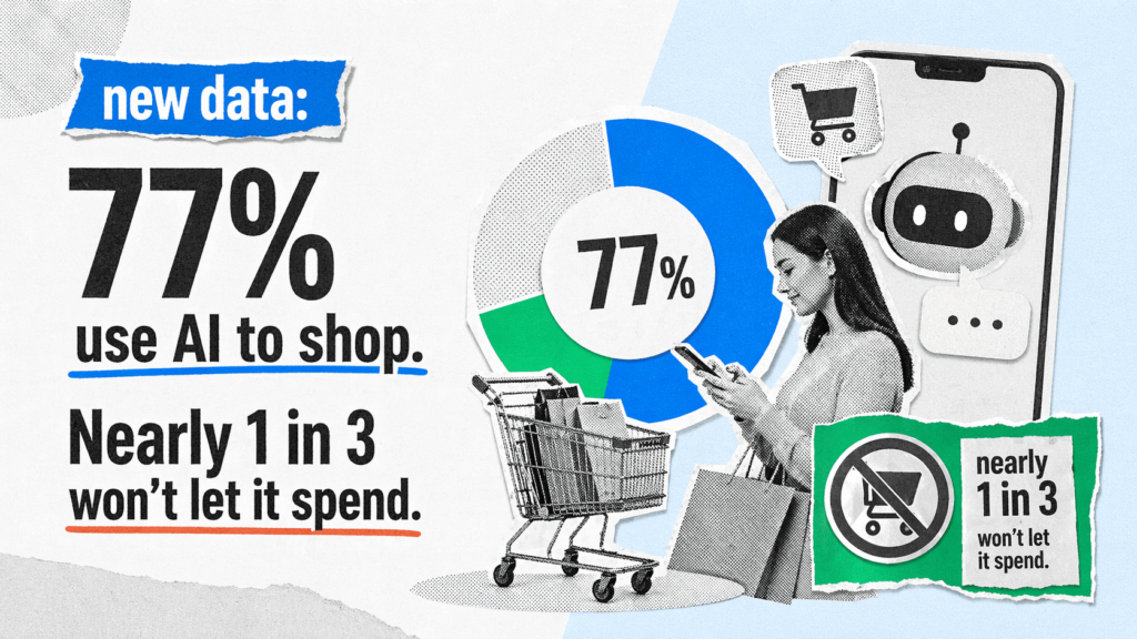 77% use AI to shop. Nearly 1 in 3 won’t let it spend.