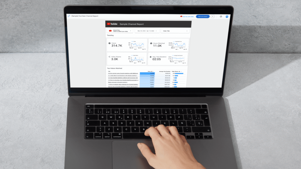 How to build a YouTube analytics report in Data Studio