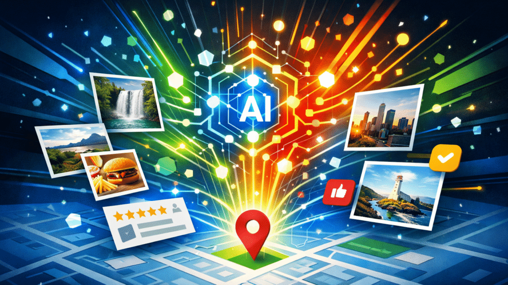 Local Guides redesign, AI captions, photo sharing